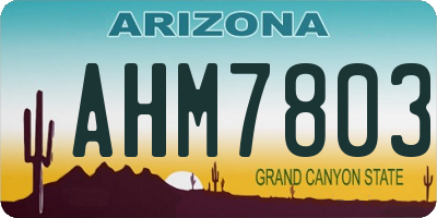 AZ license plate AHM7803