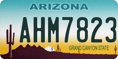 AZ license plate AHM7823