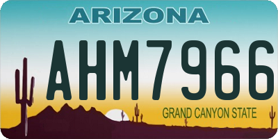 AZ license plate AHM7966