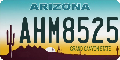 AZ license plate AHM8525