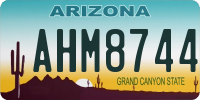 AZ license plate AHM8744