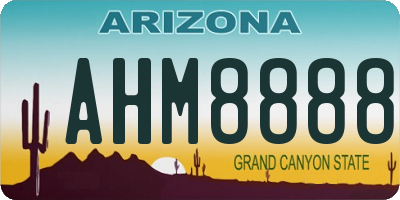 AZ license plate AHM8888