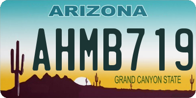 AZ license plate AHMB719