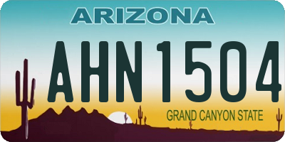 AZ license plate AHN1504