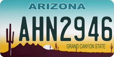 AZ license plate AHN2946