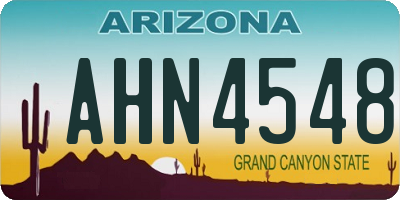 AZ license plate AHN4548