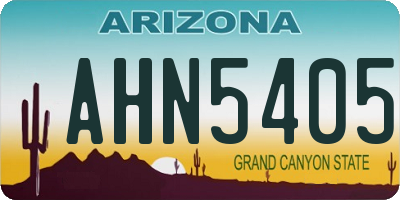 AZ license plate AHN5405