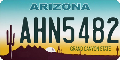 AZ license plate AHN5482