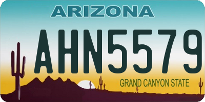 AZ license plate AHN5579