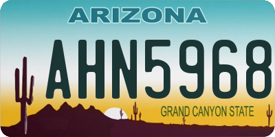 AZ license plate AHN5968