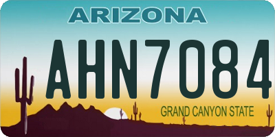 AZ license plate AHN7084