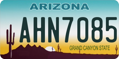 AZ license plate AHN7085
