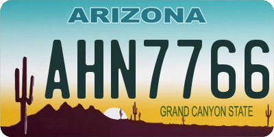 AZ license plate AHN7766