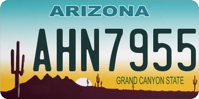 AZ license plate AHN7955