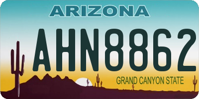 AZ license plate AHN8862