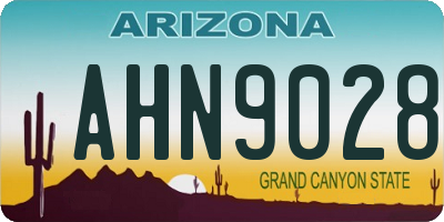 AZ license plate AHN9028