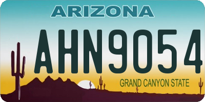 AZ license plate AHN9054