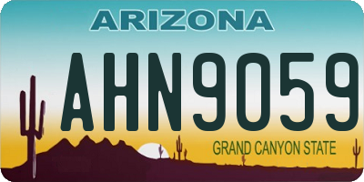 AZ license plate AHN9059