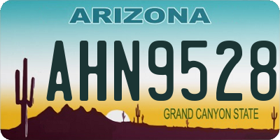 AZ license plate AHN9528
