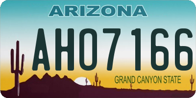 AZ license plate AHO7166