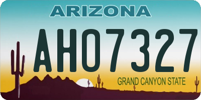 AZ license plate AHO7327