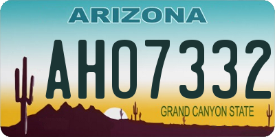 AZ license plate AHO7332
