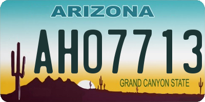 AZ license plate AHO7713