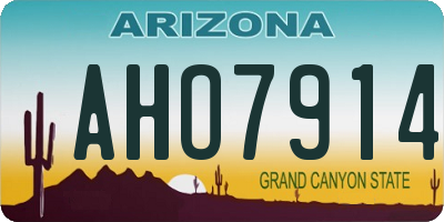 AZ license plate AHO7914