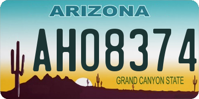 AZ license plate AHO8374