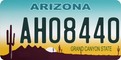 AZ license plate AHO8440