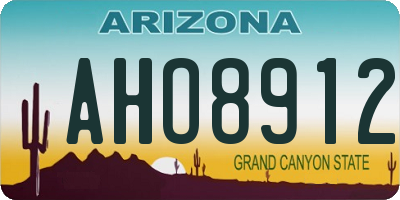 AZ license plate AHO8912