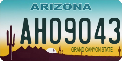 AZ license plate AHO9043