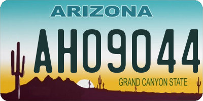 AZ license plate AHO9044