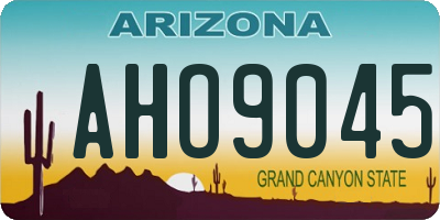 AZ license plate AHO9045