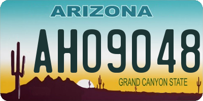 AZ license plate AHO9048