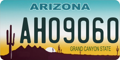 AZ license plate AHO9060