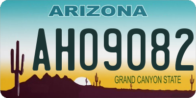 AZ license plate AHO9082