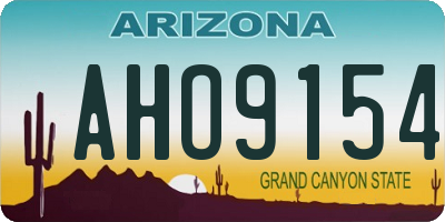AZ license plate AHO9154