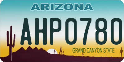 AZ license plate AHP0780