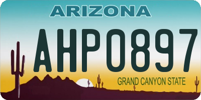 AZ license plate AHP0897