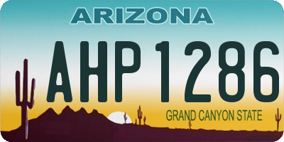 AZ license plate AHP1286