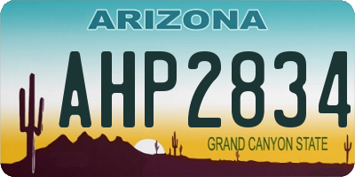 AZ license plate AHP2834
