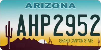 AZ license plate AHP2952