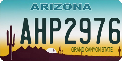 AZ license plate AHP2976