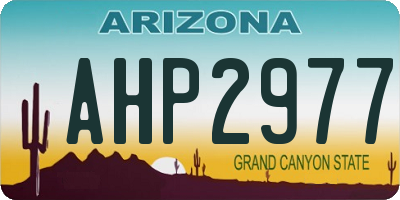 AZ license plate AHP2977