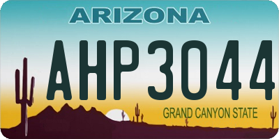 AZ license plate AHP3044