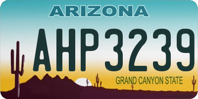AZ license plate AHP3239