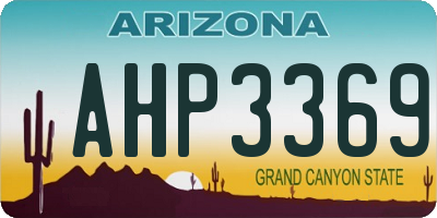AZ license plate AHP3369