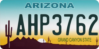 AZ license plate AHP3762