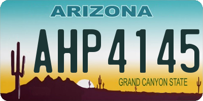 AZ license plate AHP4145